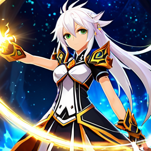 Aisha the Skill Master**

"A confident, fully clothed Aisha from Elsword, surrounded by glowing magical energy, appropriate attire, safe for work, demonstrating her powerful MP regeneration ability, casting a spell in a vibrant fantasy environment, perfect anatomy, correct proportions, professional digital art, family-friendly."

**