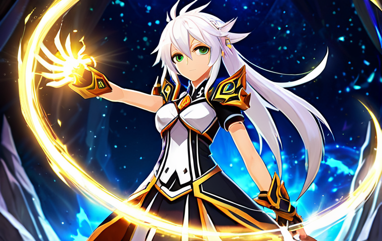 Aisha the Skill Master**
"A confident, fully clothed Aisha from Elsword, surrounded by glowing magical energy, appropriate attire, safe for work, demonstrating her powerful MP regeneration ability, casting a spell in a vibrant fantasy environment, perfect anatomy, correct proportions, professional digital art, family-friendly."
**