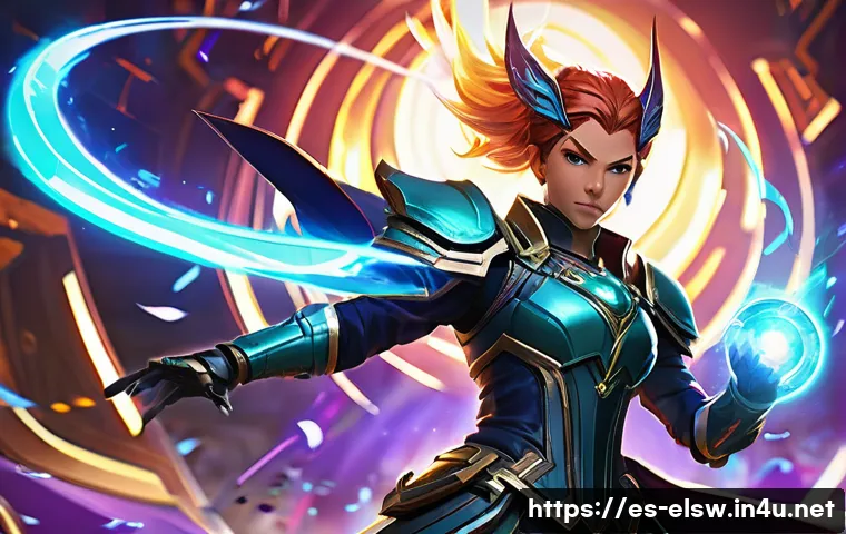 엘소드 각종 전투 모드 공략 - **Dynamic PvP Arena Clash:** A highly stylized, anime-inspired character, depicted in mid-air, execu...
